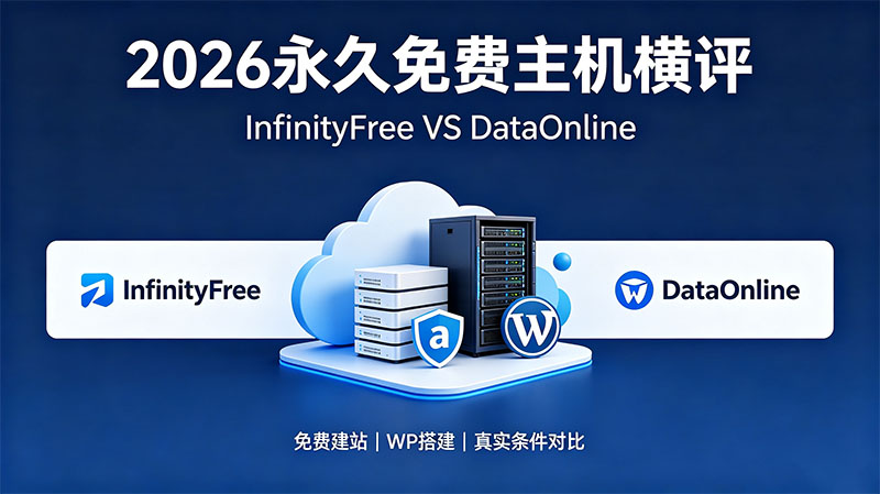 2026免费建站主机实测横评|InfinityFree VS DataOnline 双永久免费主机怎么选?
