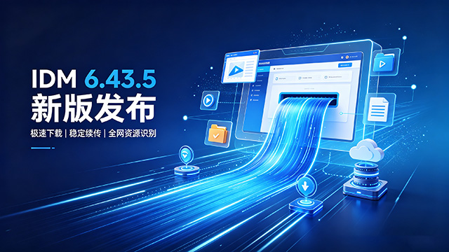 IDM 6.43.5 稳定版上线：极速下载、稳定续传、全网资源识别更省心
